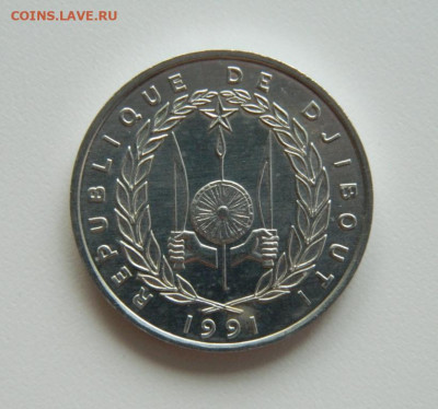 Джибути 5 франков 1991 г. (Фауна) до 02.08.22 - DSCN1671.JPG