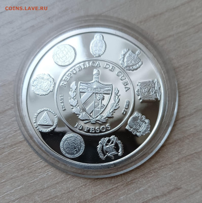 Куба 10 Песо 2007 год Метание копья Серебро на боны,монеты - IMG20230110162130