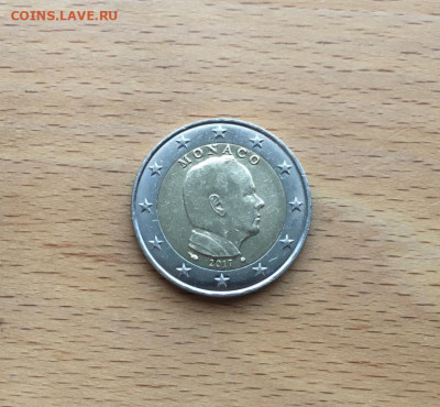 биметалл Монако 2 евро 2017 Князь Альберт II - bimetall_monako_2_evro_2017_knjaz_albert_ii