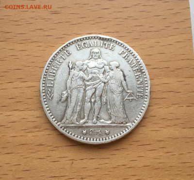 Франция 5 франков 1876 Геракл и Музы Серебро Крона Шайба - francija_5_frankov_1876_gerakl_i_muzy_serebro_krona_shajba (1)