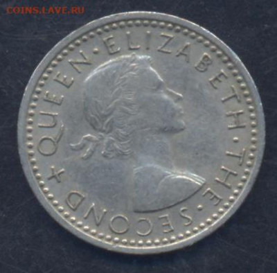 Новая Зеландия 3 пенса 1961 г. 1.08.2023 г. 22 -00 МСК. - 3 пенса 1961 1