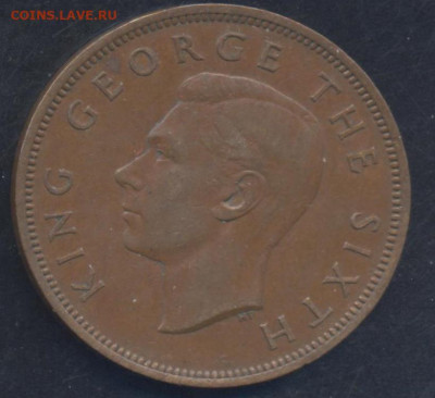 Новая Зеландия 1 пенни 1960 г.1.08.2023 г. 22 -00 МСК. - Пенни 1950 1