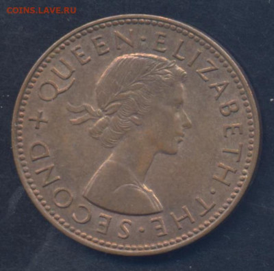 Новая Зеландия полпенни 1961 г.1.08.2023 г. 22 -00 МСК. - полпенни 1961 1