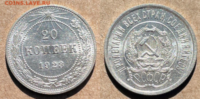 20 копеек 1923 Отличная, до 1.08.2023 22:00 - 23