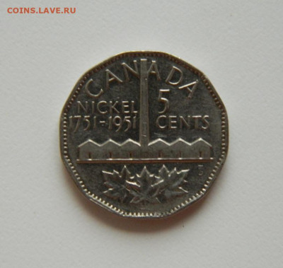 Канада 5 центов 1951 г. (Юбилейная) до 03.08.23 - DSCN4707.JPG