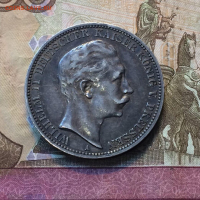 3 марки 1910 год Вильгельм II Пруссия до 04.08 - 119