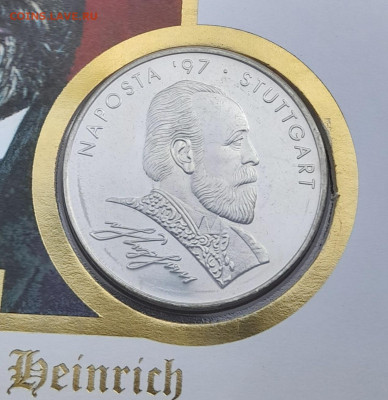Нумизматический конверт  Numisbriefe Генрих фон Стефан - 20230801_193150