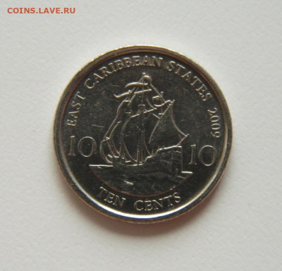 Восточные Карибы 10 центов 2009 г. (Лодка)  до 08.08.23 - DSCN4730.JPG