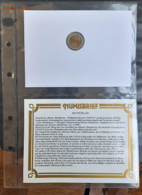 Нумизматический конверт Numisbriefe 500 лир 1985 Ватикан - 20230802_181040