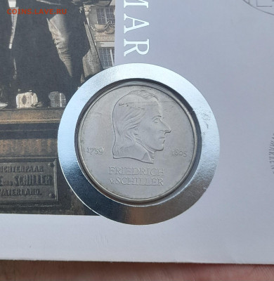 Нумизматический конверт Numisbriefe 20 марок 1972 Шиллер - 20230801_192536