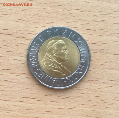 биметалл Ватикан 500 лир 1999 UNC - bimetall_vatikan_500_lir_1999_unc (1)
