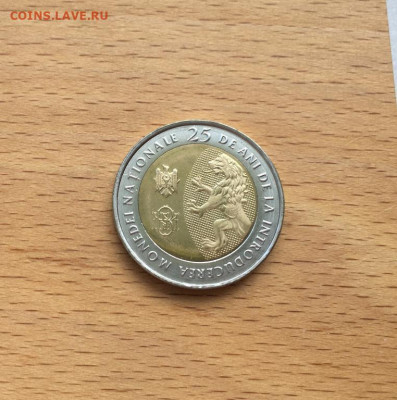 биметалл Молдавия 10 леев лей 2018 25 лет национальной валют - bimetall_moldavija_10_leev_lej_2018_25_let_nacionalnoj_valjute