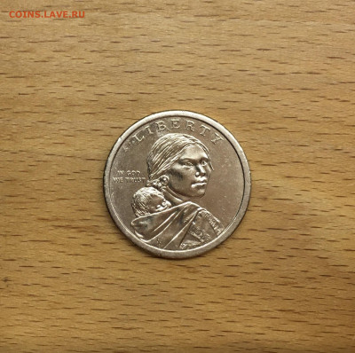 США 1$ доллар 2009 двор P Сакагавея Посадка культур Индианка - IMG_9744.JPG
