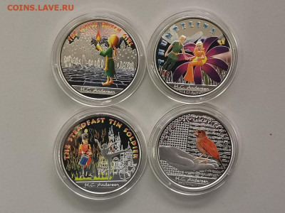 1дол 2010 Фиджи - Сказки Андерсена (4шт), Ag999, до 17.08 - ЯЯ Сказки Андерсена-2