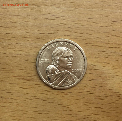 США 1$ доллар 2000 двор P Сакагавея Индианка Парящий Орёл - IMG_9739.JPG