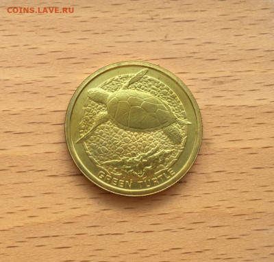 Австралия 1$ доллар 2008 Зеленая черепаха Животные Фауна - avstralija_1_dollar_2008_zelenaja_cherepakha_zhivotnye_fauna