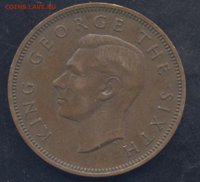Новая Зеландия полпенни 1952 г.15.08.2023 г. 22 -00 МСК. - полпенни 1952 1