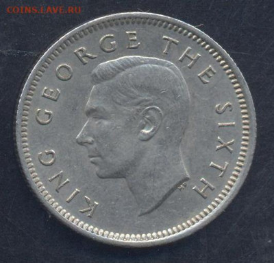 Новая Зеландия 6 пенсов 1948 г.15.08.2023 г. 22 -00 МСК. - 6 пенсов 1948 1