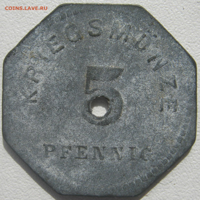 Германия Бенсхайм нотгельд 5 пфеннигов 1917 до 18.08. - IMG_5510.JPG