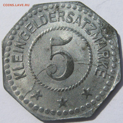 Германия Кобург нотгельд 5 пфеннигов 1917 Св.Маврикий 18.08 - IMG_5535.JPG