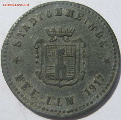 Германия Ной-Ульм нотгельд 5 пфеннигов 1917 до 18.08. - IMG_5594.JPG