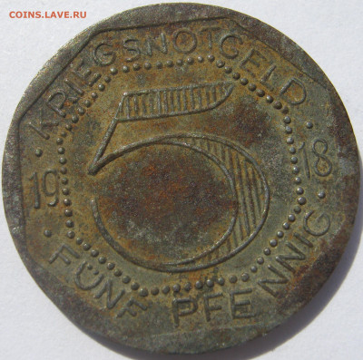 Германия Хорб-ам-Неккар нотгельд 5 пфеннигов 1918 до 18.08. - IMG_5627.JPG