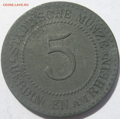 Германия Юрдинген-ам-Рейн нотгельд 5 пфеннигов 1917 18.08. - IMG_5608.JPG