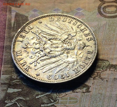 3 марки 1909 г Саксония, Германия.Фридрих Август - 26
