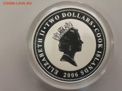 2дол 2006 О-ва Кука -Самолет 1930 LTR14 Meteor, Ag999, до 25 - ЯЯ Самолет-2