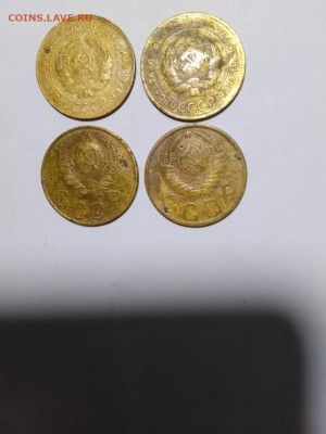 Погодовка СССР: 5к 1928,1929,1938,1952 Фикс - 5к 4шт А Бр
