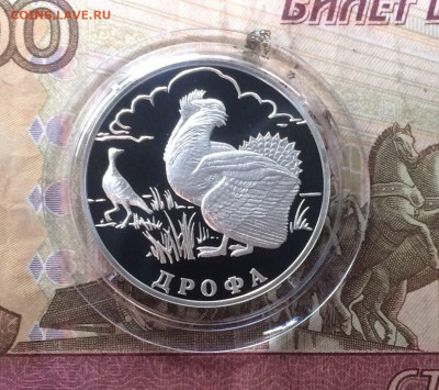 1 рубль 2004 года Дрофа Пруф Красная книга до 28.08 - 17