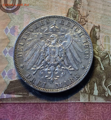 3 марки 1909 г Саксония, Германия.Фридрих Август	28.08 - 25