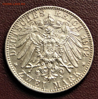 Баден. 2 марки 1902, юбилейка. До 02.09. Есть блиц. - BAD-2-1902-.JPG