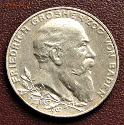 Баден. 2 марки 1902, юбилейка. До 02.09. Есть блиц. - BAD-2-1902.JPG