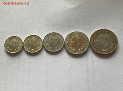 5 монет Турции, до 03.09.23г. - тур-1