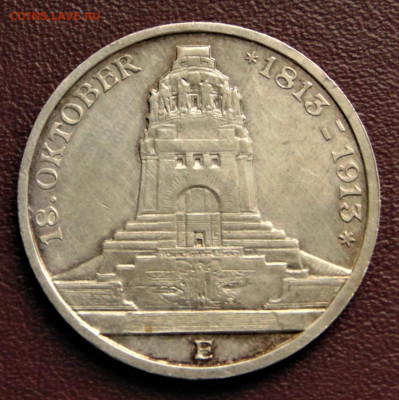 Саксония 3 марки 1913, юбилейка. До 04.09. Есть блиц. - SA-3-13.JPG