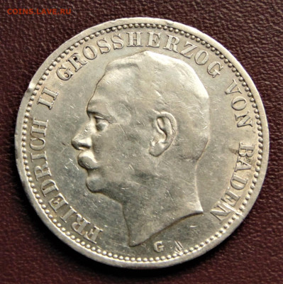 Баден. 3 марки 1911. До 04.09. Есть блиц. - BAD-3-1911.JPG