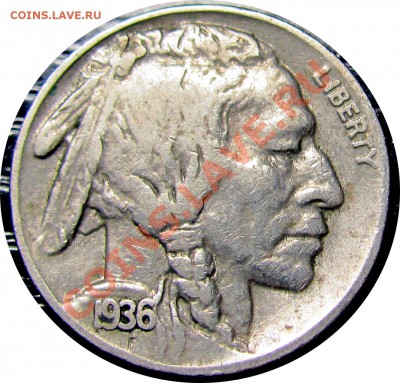 F55 США 5¢ Buffalo Nickel 1936 Fine до 31.12 в 22°° - F55 5c 1936_1