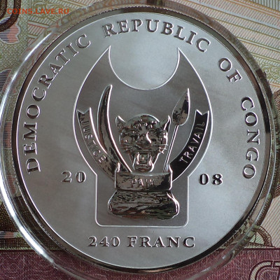 Конго 240 франков 2008 г. Слон, до 07.09.2023 г. в 22.00 по - Конго 240 франков 2008 слон4