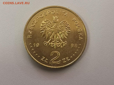 2 злотых Польша 1998 Адам Мицкевич, до 08.09 - 1998 Мицкевич-2