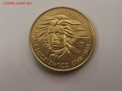 2 злотых Польша 1998 Адам Мицкевич, до 08.09 - 1998 Мицкевич-1