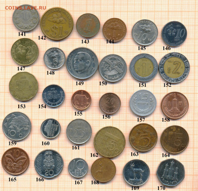 монеты разные от 1 шт., до ухода в архив - 6 141 170 001