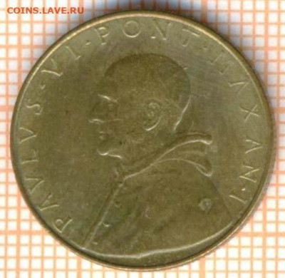 Ватикан 20 лир 1963 г., до 16.09.2023 г. в 22.00 по Москве - Ватикан 20 лир 1963 13 100