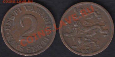 Эстония 2 цента 1934 до 28.12.2011 21-30 - Эстония 2 цента 1934