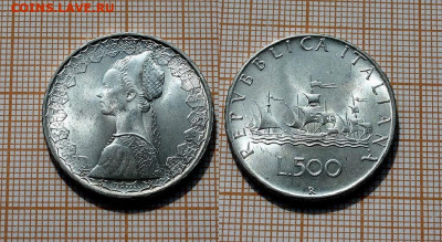Италия 1966 год 500 лир Парусник. До 14.09.2023 в 22:00 - ита