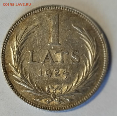 Латвия 1 лат 1924 - 3-1