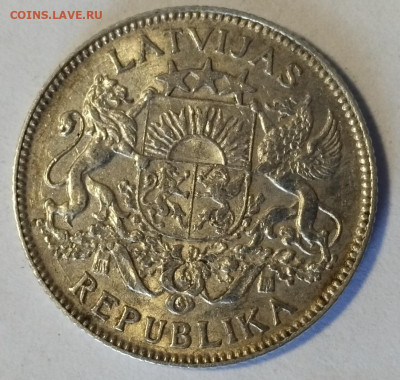 Латвия 1 лат 1924 - 3-2