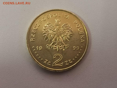 2 злотых Польша 1999 Фредерик Шопен, до 24.09 - 1999 Шопен-2