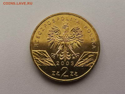 2 злотых Польша 2003 Европейский угорь, до 24.09 - 2003 Европейский угорь-2