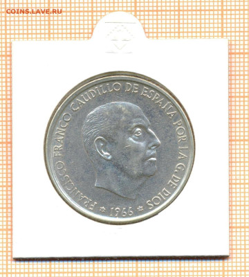 Испания 100 песет 1966 (70) г., до 25.09.2023 г. в 22.00 по - Испания 100 песет 1966холдер